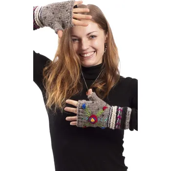 Rukavice Vlněné návleky na ruce BASANTA / šedé