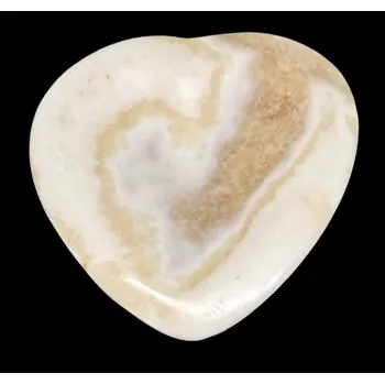 Aragonitová miska ve tvaru srdce – 10 × 10,5 × 2 cm | Originál z fotografie