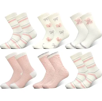 Dámské termo ponožky PESAIL ALPACA Damské clupaté termoponožky RABBIT MX608 4 párů Barva: Mix, Velikost: 35-38