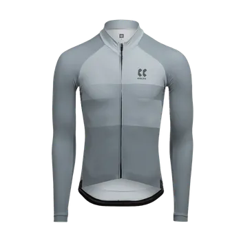 cyklistický dres Dres Kalas Passion Z1 dlouhý rukáv šedý Velikost: 2+
