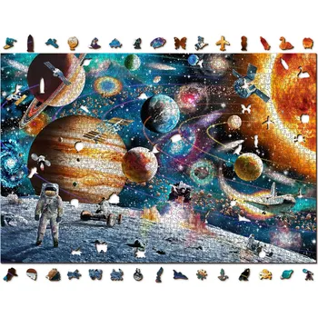 Dětské zboží WOODEN CITY Dřevěné Vesmírná Odyssea 2v1 EKO 2000 dílků