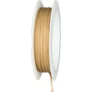 Stuha Dekorační provázek Cotton Twine – Honey Gold medový 2mm x 5m (3,-Kč/m) (Béžový dekorační provázek, pletený, materiál bavlna, pevný, tenký, matný)