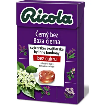 Ricola bylinné bonbóny bez cukru Černý bez 40g cena za kartonové balení (Kartonové balení : 20 ks)
