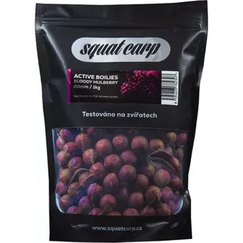 Návnadová surovina SQUAT CARP - Active Boilies 20 mm 5 kg Bloody Mullberry