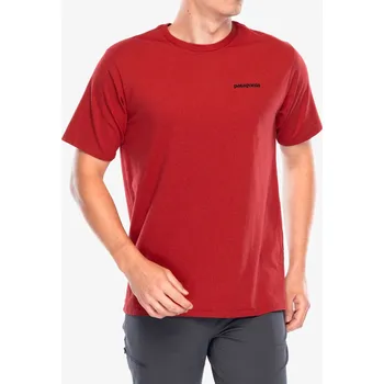 Pánské tričko Tričko s potiskem Patagonia P-6 Logo Responsibili-Tee - amanita red
