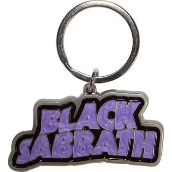 Black Sabbath Wavy Logo Bordered Klíčenka