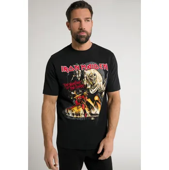 Pánské tričko JP1880, Plus size Tričko, kolekce hudební skupiny, Iron Maiden, krátké rukávy, do 8XL pro plnoštíhlé nadměrná velikost, 802839100-1455, černý, 6XL, Plus size oblečení, Oblečení pro vysoké muže, Nadměrné velikosti, Oblečení pro plnoštíhlé.