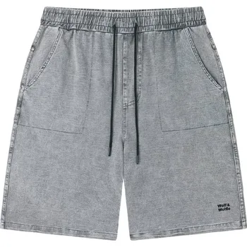 Pánské kraťasy Pánské riflové kraťasy - Wolf & Wolfie T2635, šedá Barva: Šedá, Velikost: XXL