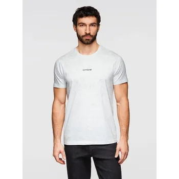 Pánská móda Ombre Clothing Bílé pánské tričko s květinovým potiskem V2 TSPT-0263