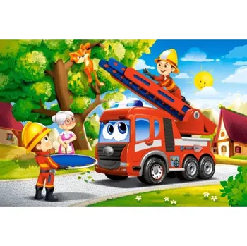 Dětské zboží Castorland puzzle hasiči v akci maxi 40 dílků
