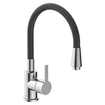 Ohebná dřezová baterie Camargue Flexo / 345 mm / černá/chrom