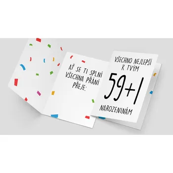 Narozeninové přání Všechno nejlepší k tvým 59+1 narozeninám