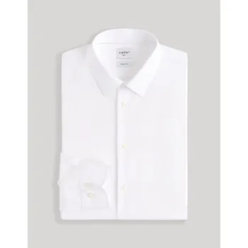 Pánská košile Celio Košile slim Rabellefr 1082092 Bílá XXL