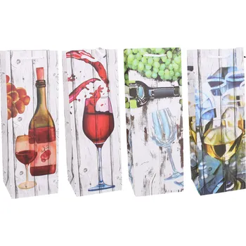 Dárková taška na láhev M – celoroční, 36 × 12,5 × 8,5 cm