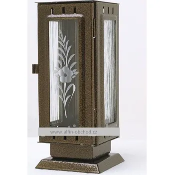 Smuteční dekorace Svítilna na postavení standart starozlato