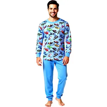 Pánské pyžamo Pánské Pyžamo Dlouhé FOLTÝN PD 392 Velikost: L