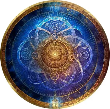 Dětské zboží Dřevěné puzzle modrý zvěrokruh 250 dílků WOODEN CITY