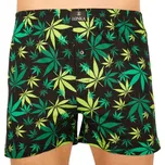 LONKA Pánské trenky černé (Karlos - tráva) XL