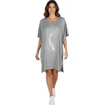 JetFashion Dámská nadměrná halenka s krátkým rukávem FLYERA Barva: Šedá