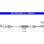 ATE Tažné lanko - ovládání spojky AT 590341
