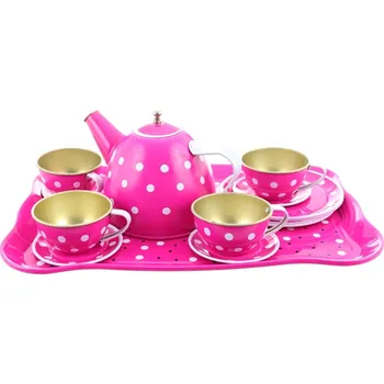 Dětská kuchyňka Lamps Čajový set s puntíky plechový