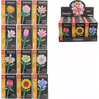 ostatní stavebnice Stavebnice kostky Kytka – 12 ks v display boxu