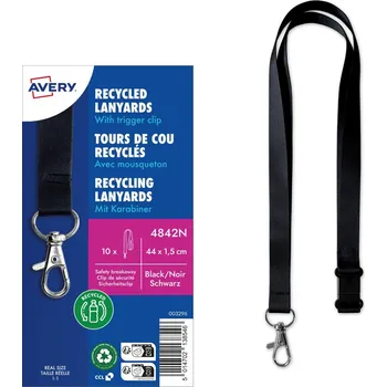 Speciální papír Avery Zweckform 4842N Šňůrky na krk 44x1,5 cm, 10 ks, černé