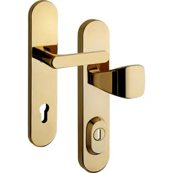 Dveřní kování Rostex RX1-50 EXCLUSIVE 3.BT Ti, Rozteč 90/72, Madlo hranaté, Ti