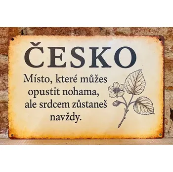 Plechová cedule Plechová cedulka - Česko