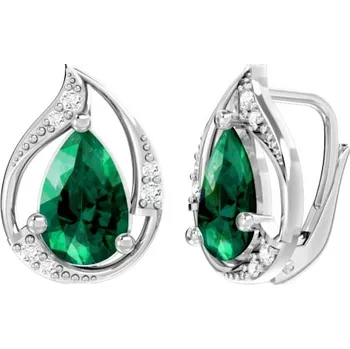 Náušnice Couple, Neotřelé náušnice Bethany, bílé zlato a&nbsp;barevné zirkony, 585-66-3-0376.1B00.0.00.106.08