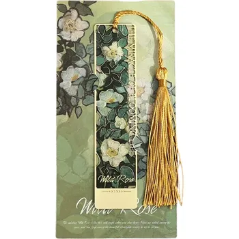 Záložka Camerazar Květinová záložka do knihy s elegantní metalovou třásní