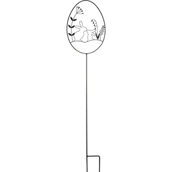 Velikonoční dekorace Kovový zápich vajíčko - černá KLS2103-L - SLEVA 3% s kodem radost25