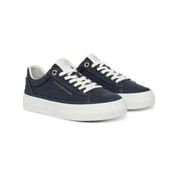 Dámské tenisky Tommy Hilfiger Tenisky Th Foxing Platform Washed Canvas FW0FW09172 Modrá 36