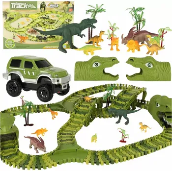 autodráha Závodní dráha s dinosaury a auty 240 dílků