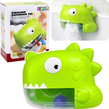 Hračka dětská koupací hračka dinosaurus – výrobník pěny, zelený