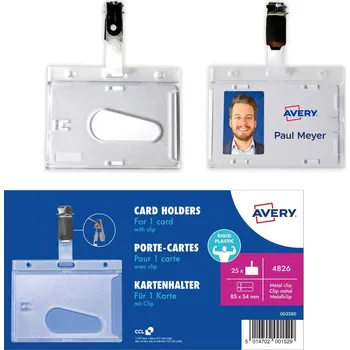 Speciální papír Avery Zweckform 4826 Pouzdra na ID kartu 85x54 mm, 25 ks, čiré