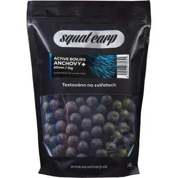 Návnadová surovina SQUAT CARP - Active Boilies 24 mm 5 kg Anchovy+