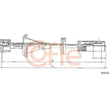 Plynové lanko COFLE Náhon tachometru CFL S31315