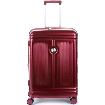 Velký cestovní kufr na kolečkách polycarbon TSA 100l Airtex 649 vínová