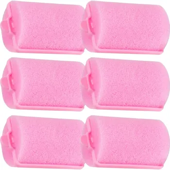 Ozdoba do vlasů Camerazar Měkké houbové válečky na vlasy, pro kadeřnické sady, růžová - 10 ks