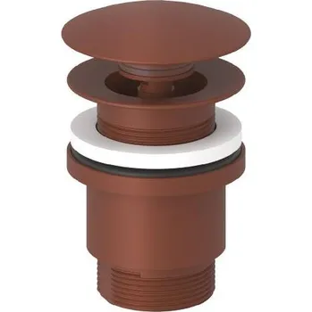 Sifon Kludi - Umyvadlová výpusť, Push-Open, matná cihlová 10426O5-00