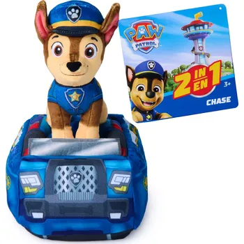 plyšák paw patrol chase 2v1 plyšové autíčko s pejskem 20 cm
