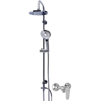 Sprchový set Ridder Bahamas Nástěnný sprchový set s baterií Tira, 100 mm, chrom, BAHAMAS+TIRA S105500 (275319) RIDDER