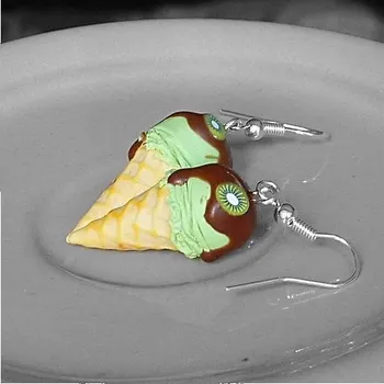 Náušnice CircusMind Sladké náušnice Fimo - zmrzliny s čoko polevou S2132