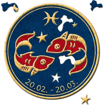 Puzzle CURIOSI Kulaté Zvěrokruh Ryby 33 dílků