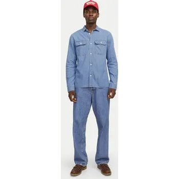 Pánská košile Jack & Jones džínová košile Travis 12269262 Modrá Comfort Fit XL