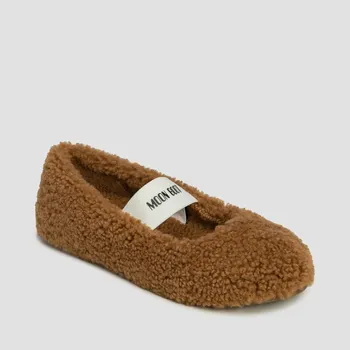 Dámská zimní obuv Baleríny MOON BOOT Shearling Ballerina Cognac Hnědá 39