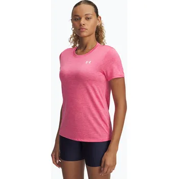 Dámské tričko Dámské tričko Under Armour Tech C-Twist super pink/white