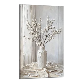 Obraz Obraz na plátně Bílé zátiší s vázou , jednodílný 4498AX