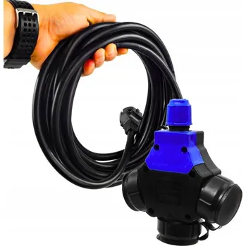 Napájecí kabel Prodlužovací Kabel do zásuvky, zahradní, jednoduchý Adelid 10 m, 3 ks zásuvek, černý